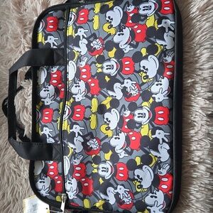 Disney New Red and Black Mickey Mouse Laptop Bag Worh Adjustable Shoulder Strap